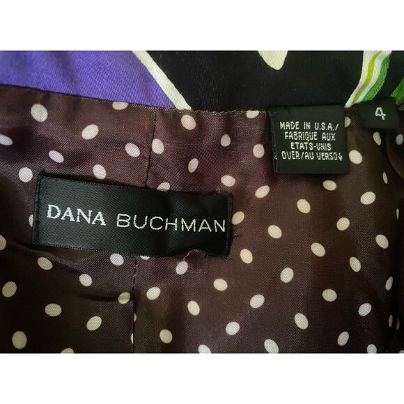 VTG Dana Buchman Size 4 Blazer Jacket Multi Color Abstract Pattern Lined USA EUC - Picture 8 of 16